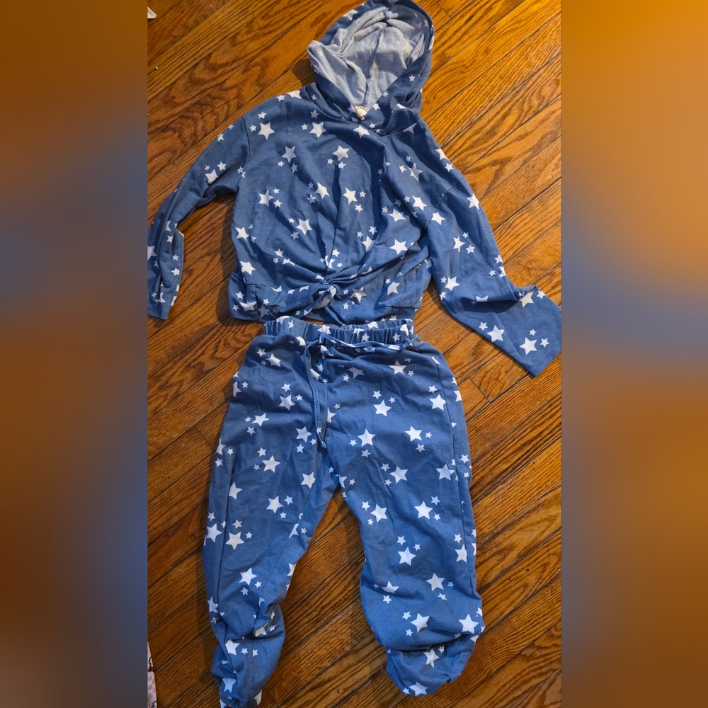 Blue Star-Print Kids Matching Set - Comfortable Two-Piece Outfit